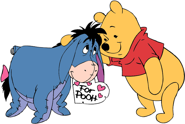 Disney Valentine - Disney Winnie The Pooh And Friends Giant Wall Stickers (650x428), Png Download