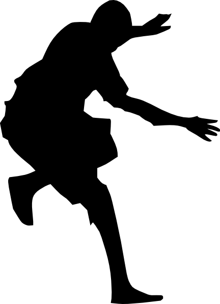 Man Jumping Silhouette Clip Art - Person Jumping Silhouette Png (432x596), Png Download