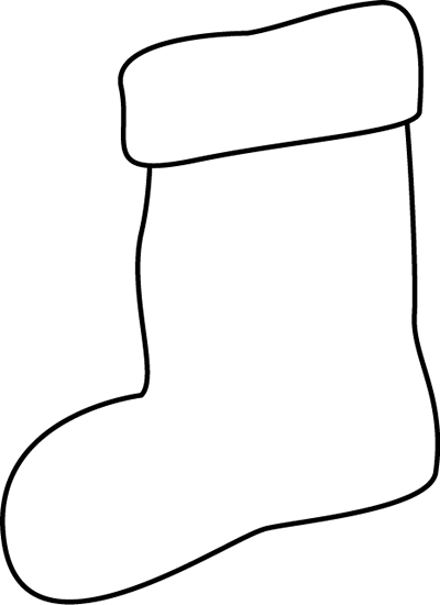Mesmerizing Black And White Christmas Stockings In - Black And White Stocking (400x550), Png Download