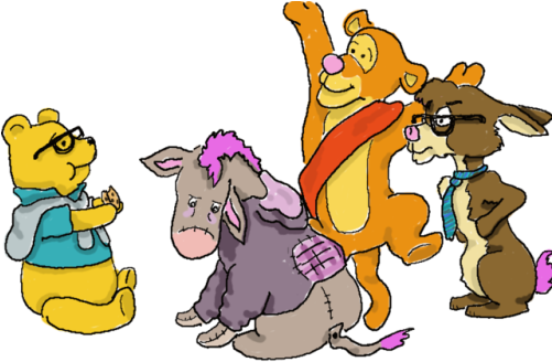 Because Virgil Would Obviously Be Eeyore - Human Winnie The Pooh Characters (500x334), Png Download