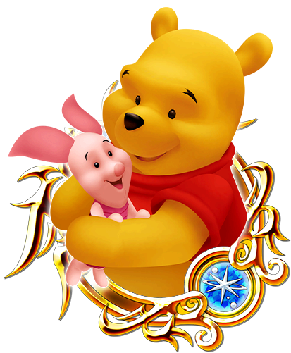 Pooh & Piglet - Kingdom Hearts Union X Medals (413x501), Png Download