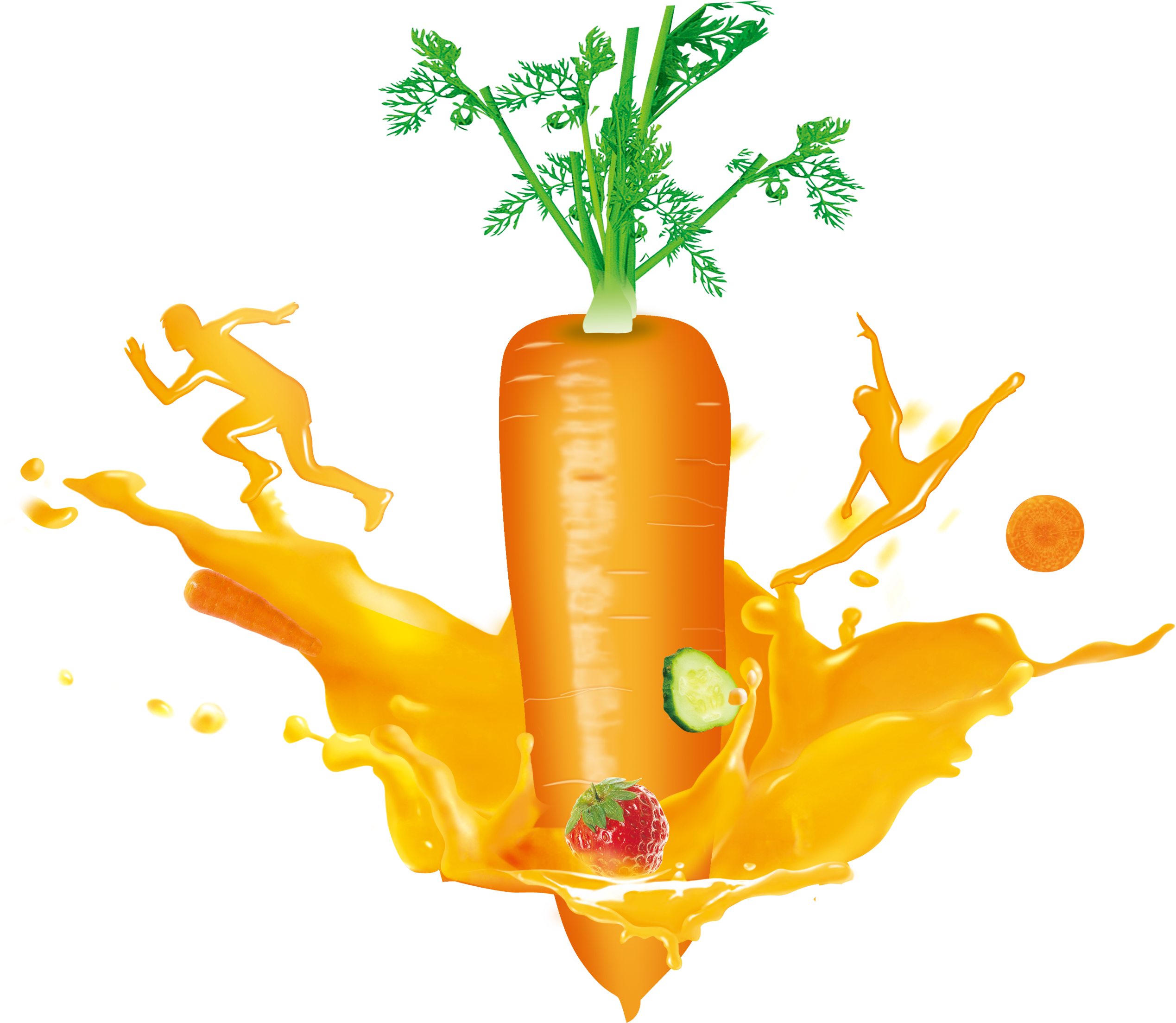 Carrots Png Stem - Carrot Juice Png (2584x2360), Png Download