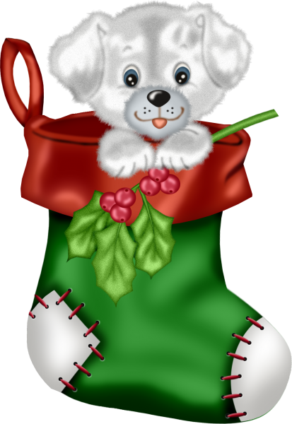 Christmas Socks Clipart (413x600), Png Download