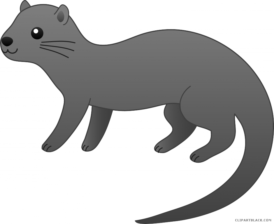 Otter Animal Free Black White Images Clipartblack - Otter Clip Art Png (940x767), Png Download