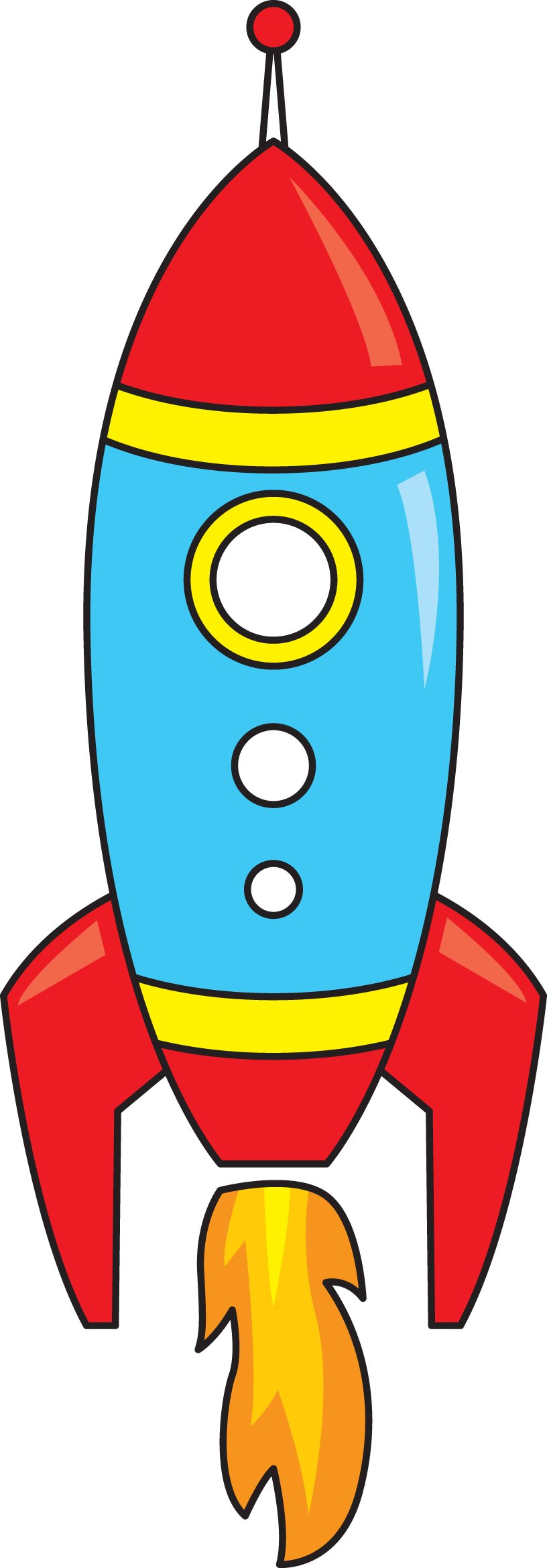 Picture Of A Rocket - Space Shuttle Clip Art (816x2338), Png Download