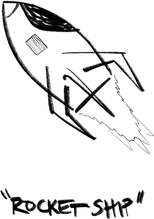 Rocketship - Portable Network Graphics (1000x941), Png Download