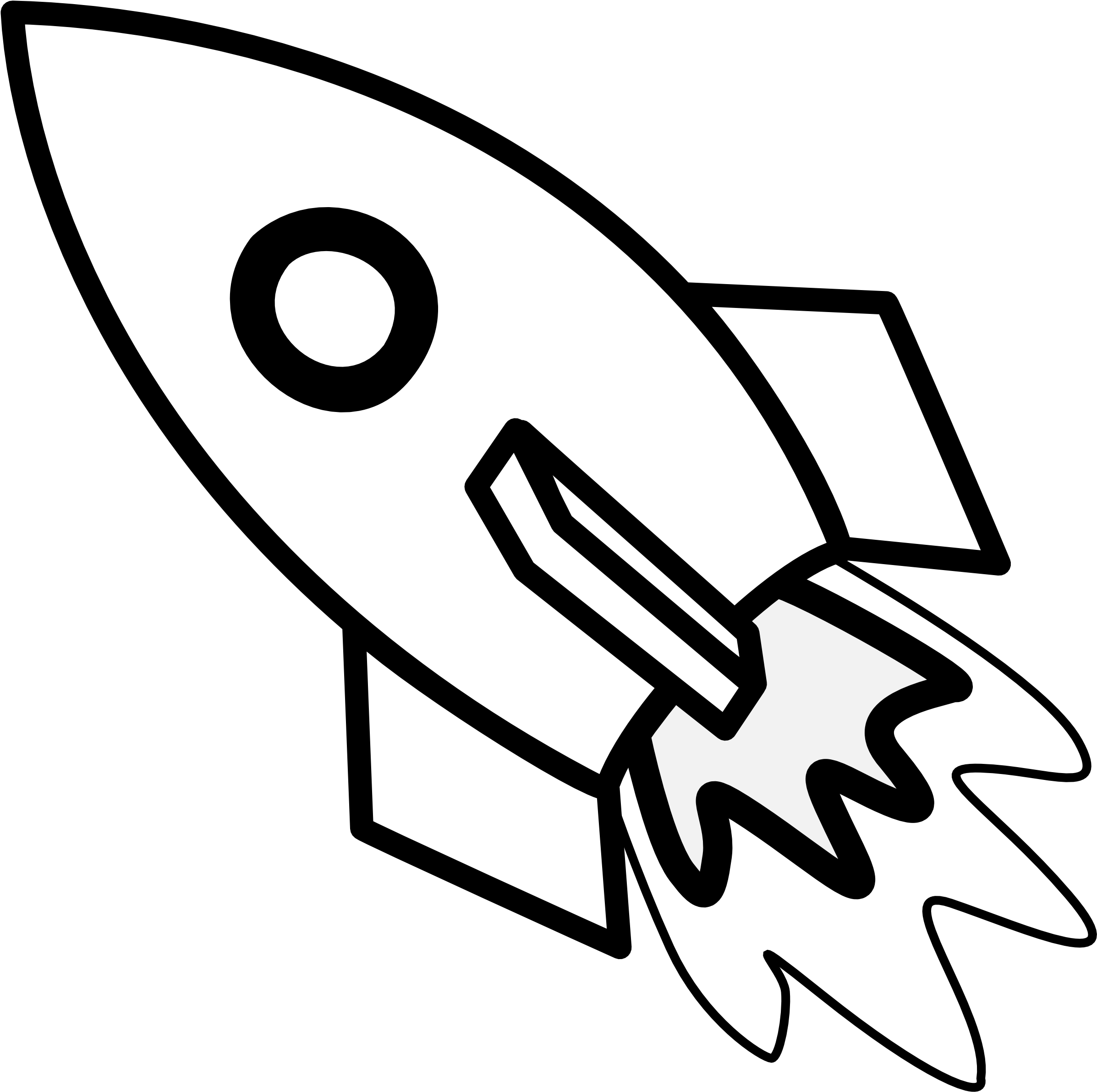 Impressive Rocket Shiping Page Pages Best Of Flying - Clip Art Of Rocket (1979x1979), Png Download