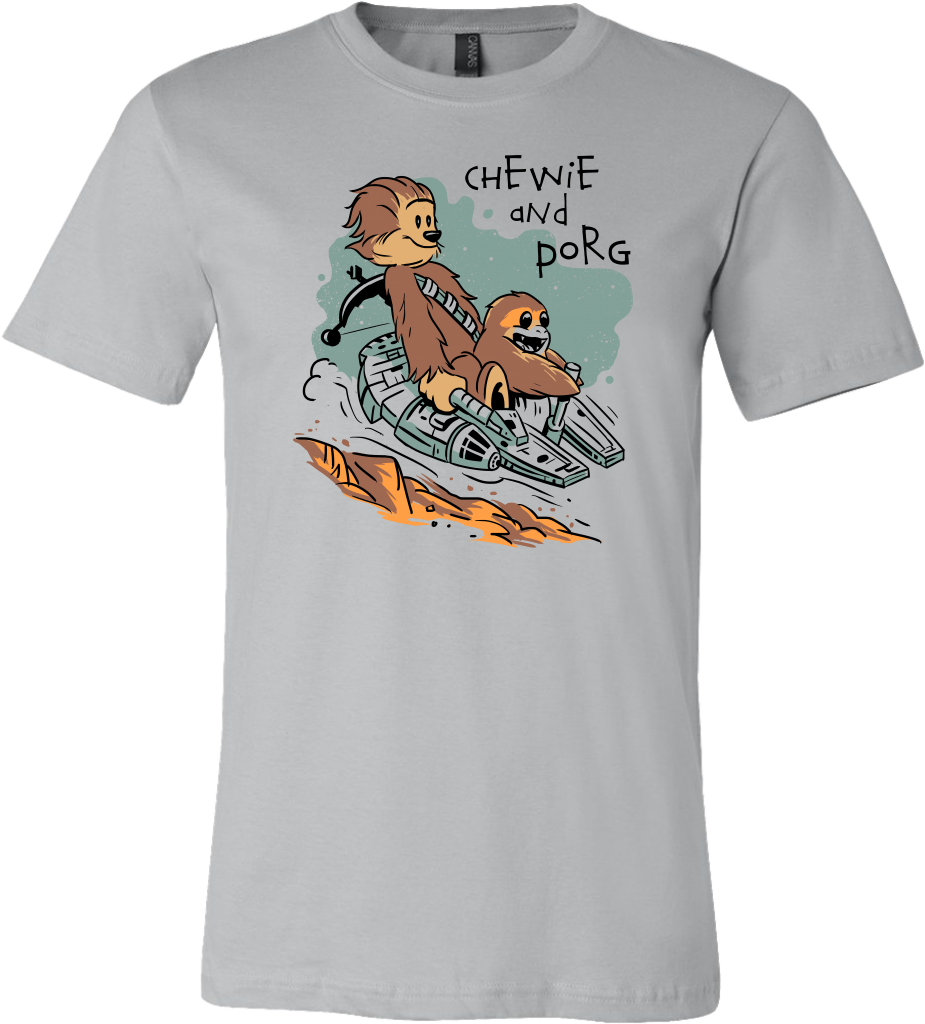 Chewie And Porg - Funny Police T Shirt (1024x1024), Png Download