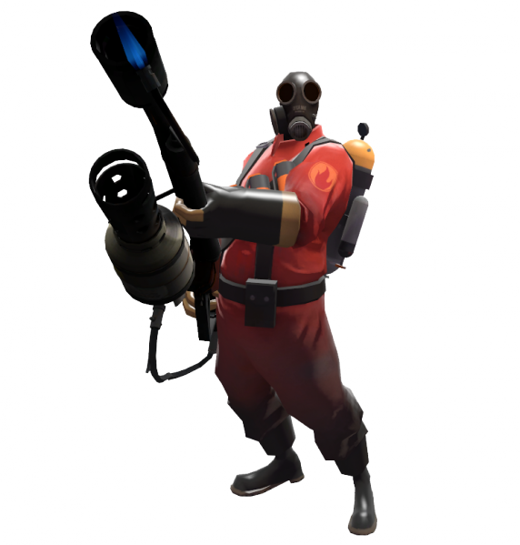 We're Currently On Day 2 Of The Pyromania Content Spree - Team Fortress 2 Pyro Render (572x599), Png Download