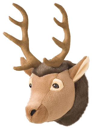 Elk 2010 20inch 20mounted 20head 20stuffed 20animal - 11 Elk Head Plush Stuffed Animal Toy (401x500), Png Download