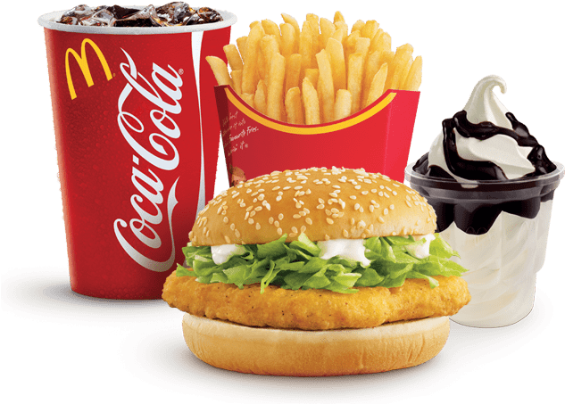 Mcdonald's Mcchicken Menu With Small Sundae Png - Coca Cola Cooking With Coke [book] (700x487), Png Download