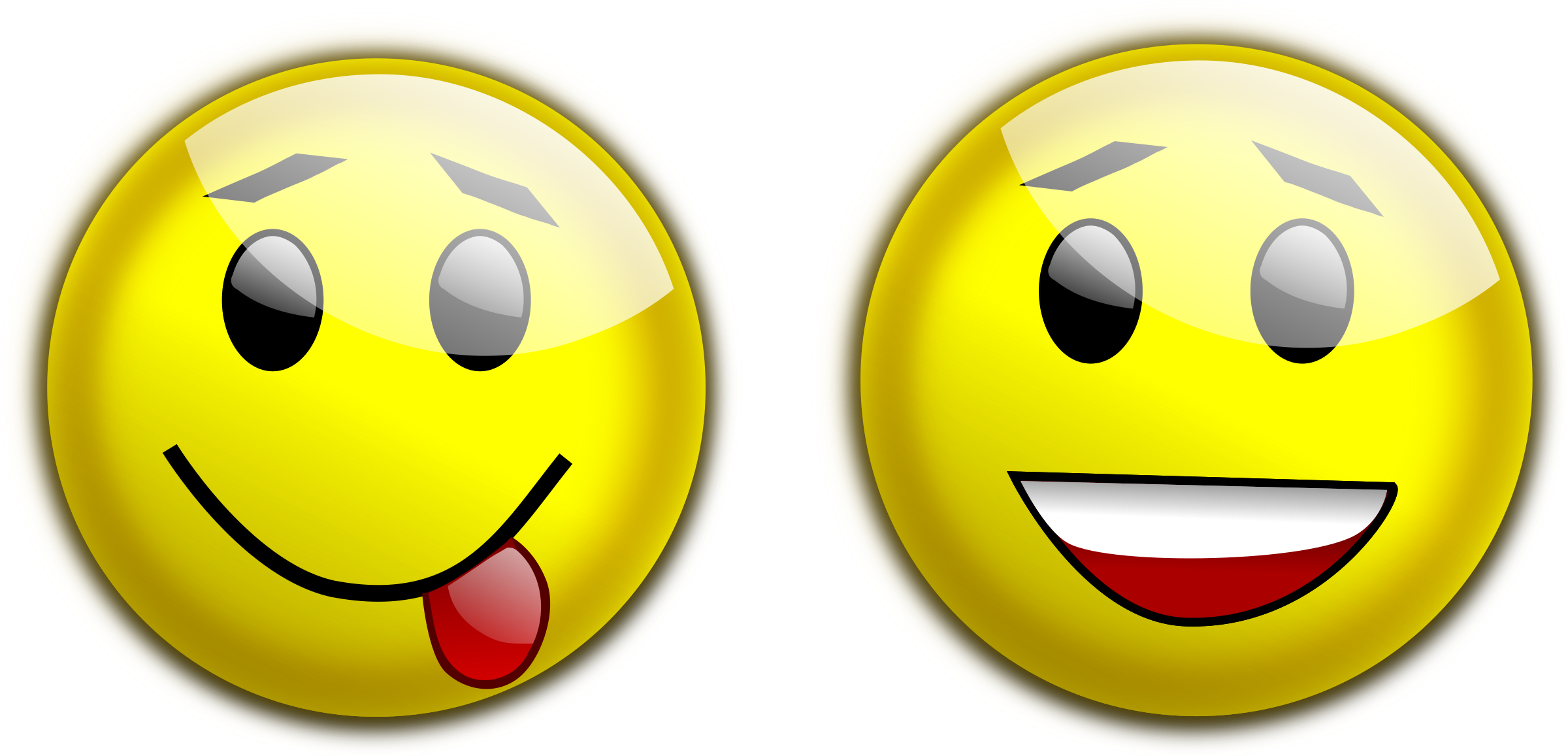 Smiley Faces Tongue Sticking Out - Smiley Clip Arts (600x289), Png Download