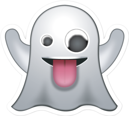 Ghost Fantasma White Snapchat Emoji Emojis Like Mood - Ghost Emoji (452x407), Png Download