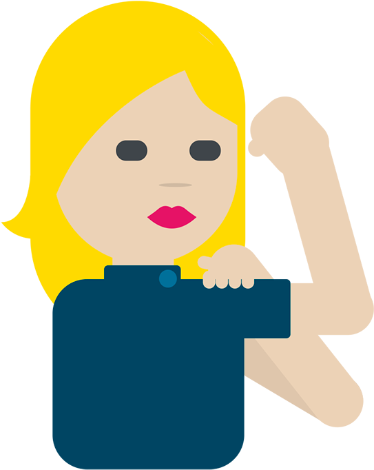 Download Image - Girl Power Emoji (1000x1000), Png Download