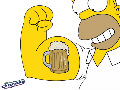 Homer Simpson - Homer Simpson Beer Png (400x300), Png Download