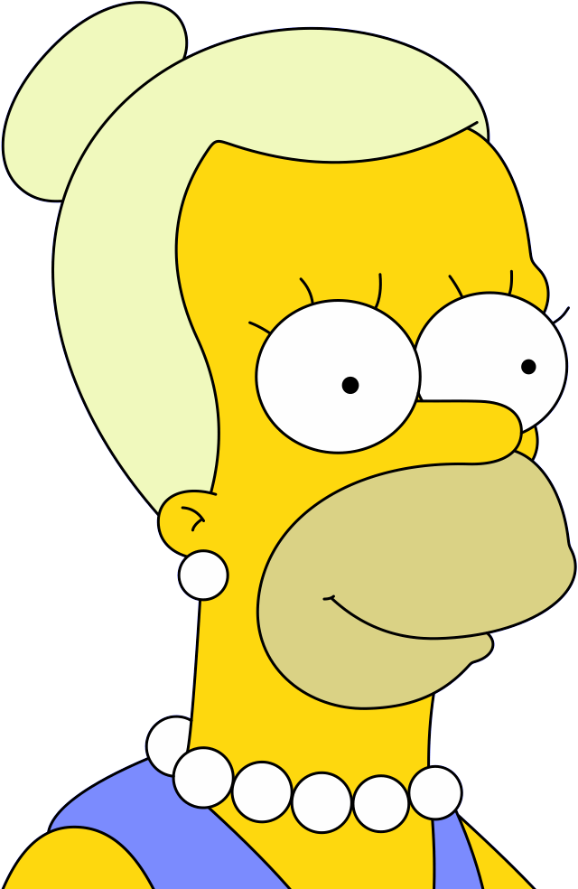 Woman Resembling Homer - Homer Simpson (1000x1000), Png Download