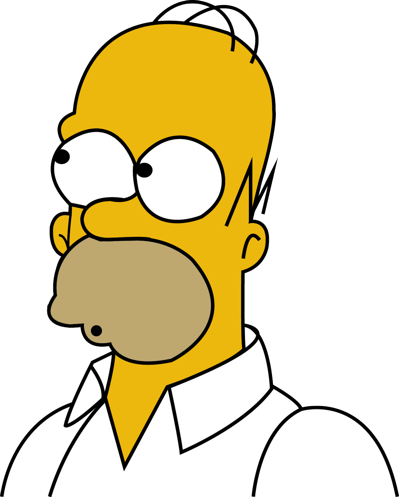 Download - Homer Simpson Head Transparent (1283x1600), Png Download