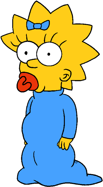 The Simpsons Clip Art Cartoon Clip Art - Simpsons Maggie Png (337x603), Png Download