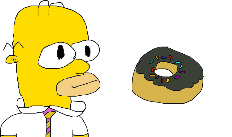 Vector Free Download Simpsons For Free Download On - Homer Simpson Easy To Draw (1006x443), Png Download