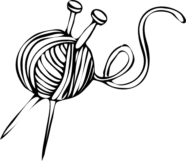 Knitting Needles Clip Art (600x520), Png Download