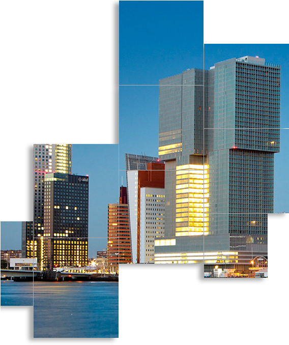 The World's First Global Property Platform On The Blockchain - Rotterdam Città (576x682), Png Download