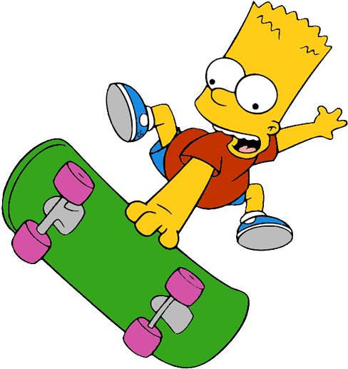 Maggie Bart, - Bart Simpson Skate Png (493x529), Png Download