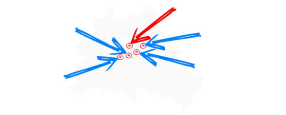 Please Notice, Berlin Has No City Centre In The Classic - Districts Of Berlin (622x250), Png Download