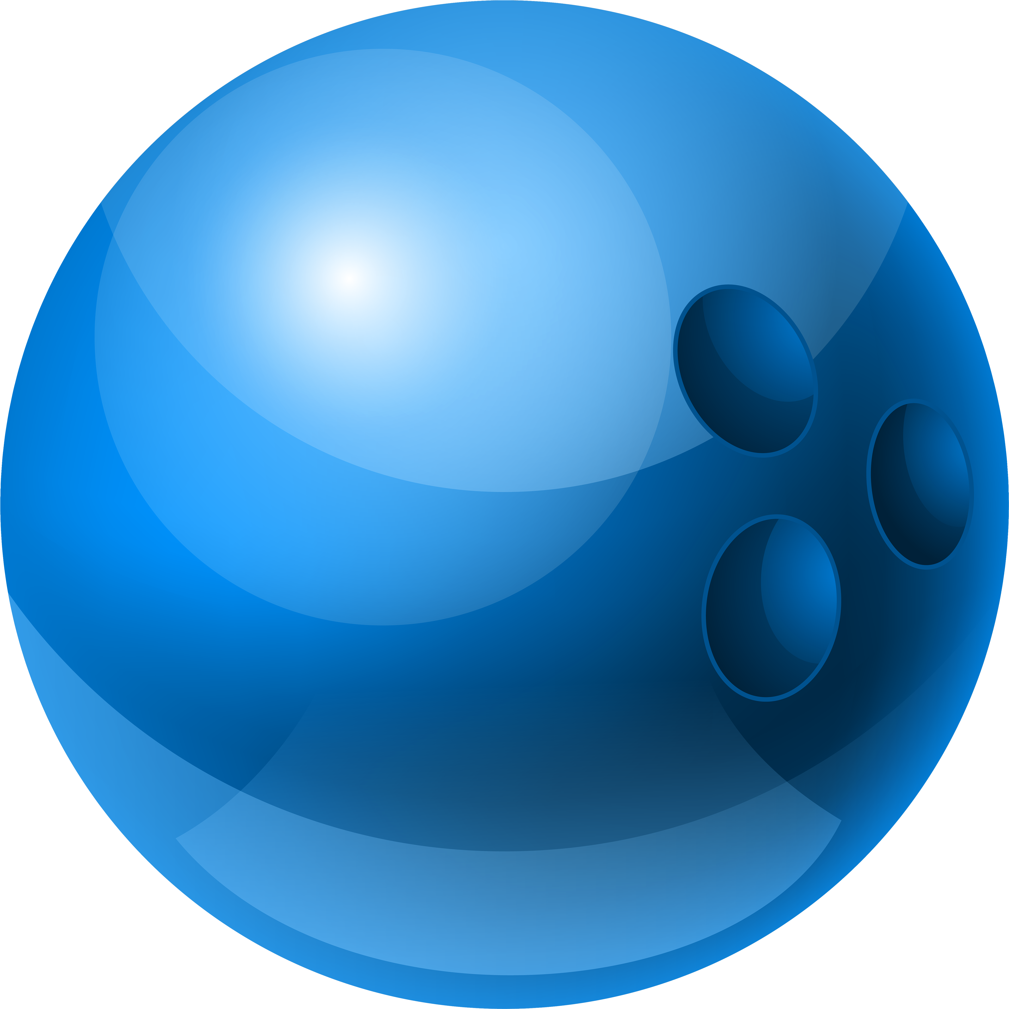 Blue Bowling Ball Png Clipart - Bowling Ball Png (4000x4000), Png Download