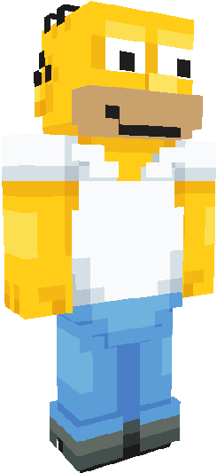 Undefined - Skin De Minecraft De Homero Simpson (297x558), Png Download