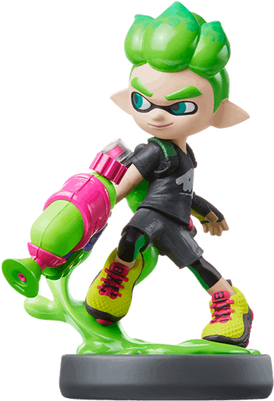 Nintendo Amiibo - Nintendo Amiibo Boy Neon Green (splatoon) (600x600), Png Download
