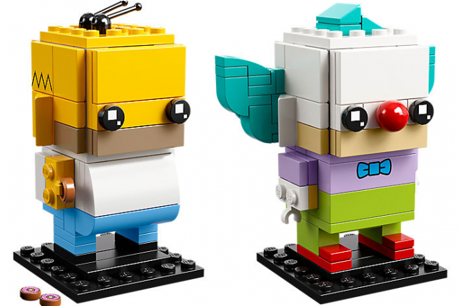 Lego Brickheadz Homer Simpson & Krusty The Clown Set - Krusty The Clown (880x440), Png Download