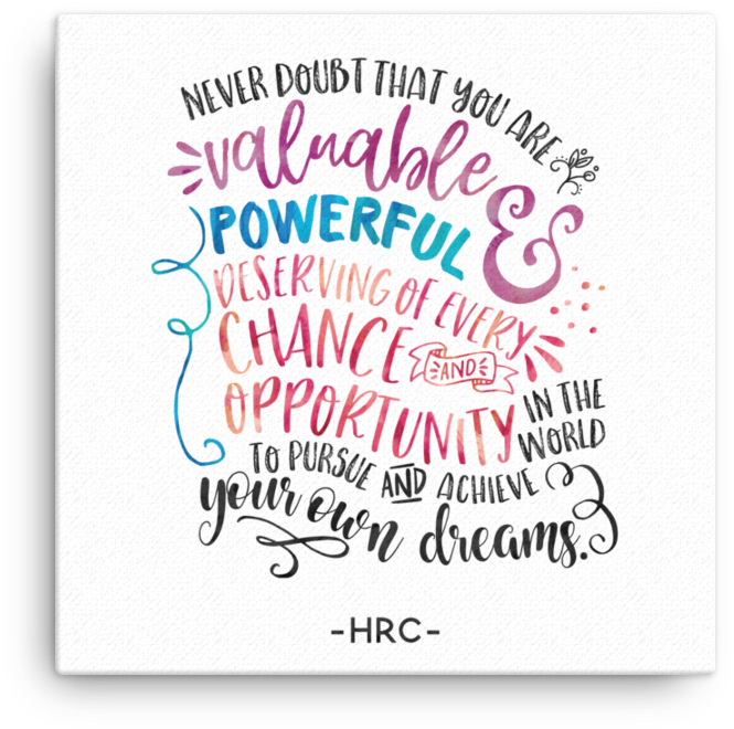 Hillary Clinton Quote / Typography - Calligraphy (1000x1000), Png Download