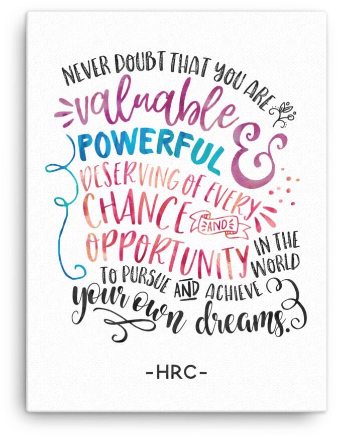 Hillary Clinton Quote / Typography - Christmas Card (1000x1000), Png Download