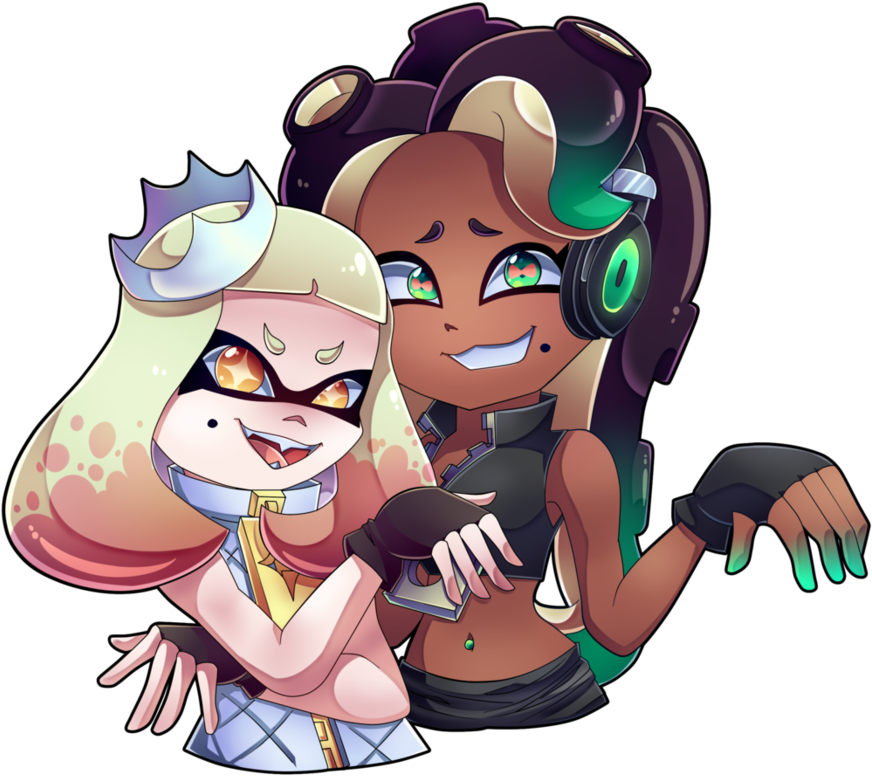 Splatoon 2 Cartoon Mammal Vertebrate Fictional Character - Splatoon Pearl And Marina (894x894), Png Download