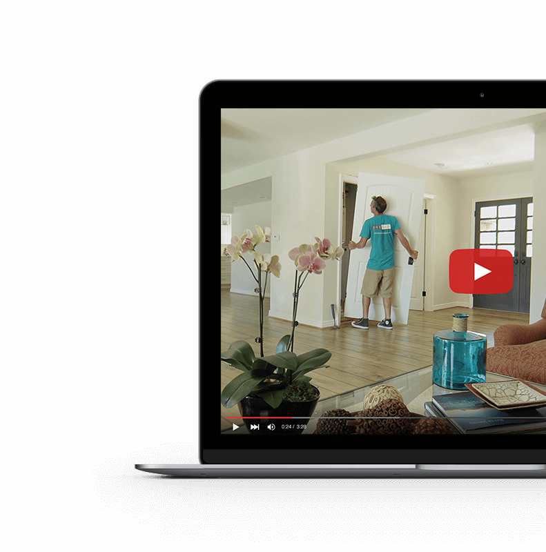 Laptop Play Mockup - Door (791x800), Png Download