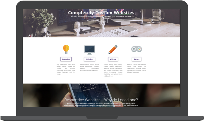 Laptop-mockup - Salt & Burn Media (715x437), Png Download