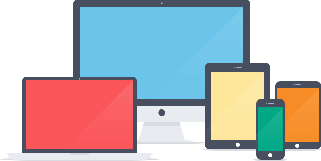 Flat-mockup - Responsive Web Design Icon (654x328), Png Download