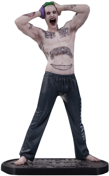 Joker Statue By Dc Collectibles Dc Collectibles Www - Suicide Squad Joker Figurine (453x729), Png Download