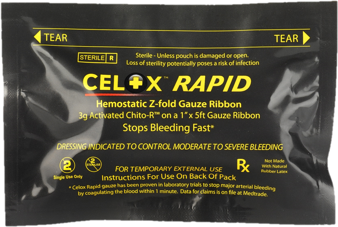 Hemostatic Gauze Celox-rap - Biostat Celox Z-fold Rapid Hemostatic Gauze - Small (1480x1125), Png Download