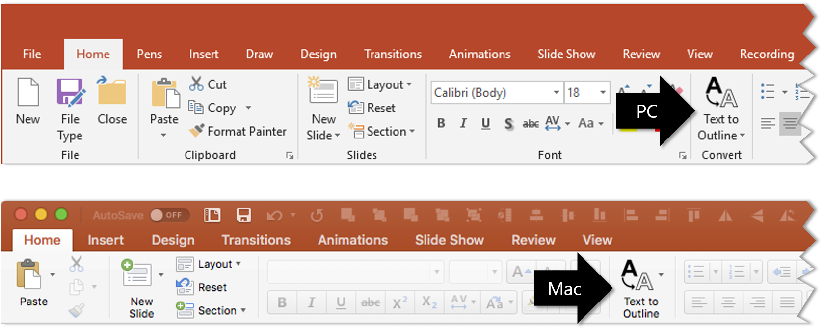 Text To Outline Add-in For Powerpoint (1677x672), Png Download