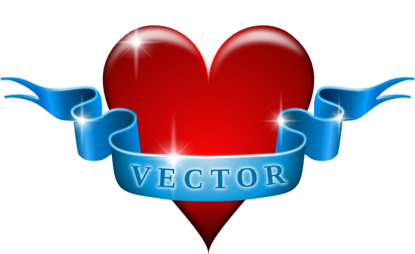 Heart And Ribbon Svg Clip Arts 600 X 367 Px (600x367), Png Download