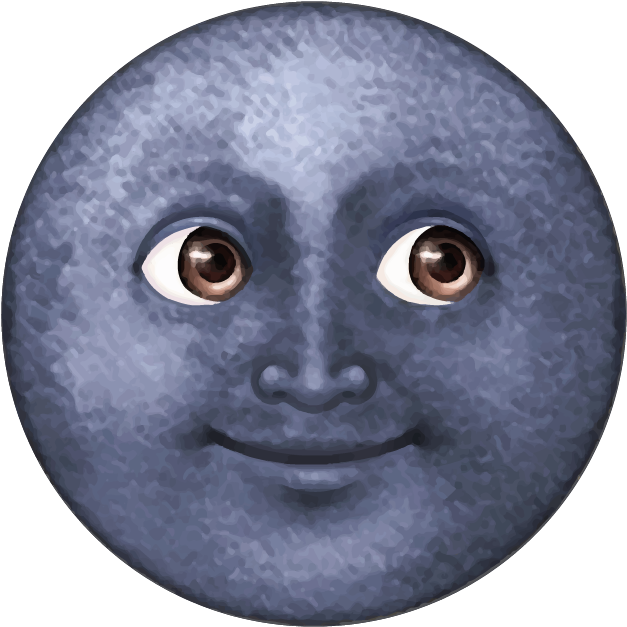 Pervy Moon Emoji (600x600), Png Download