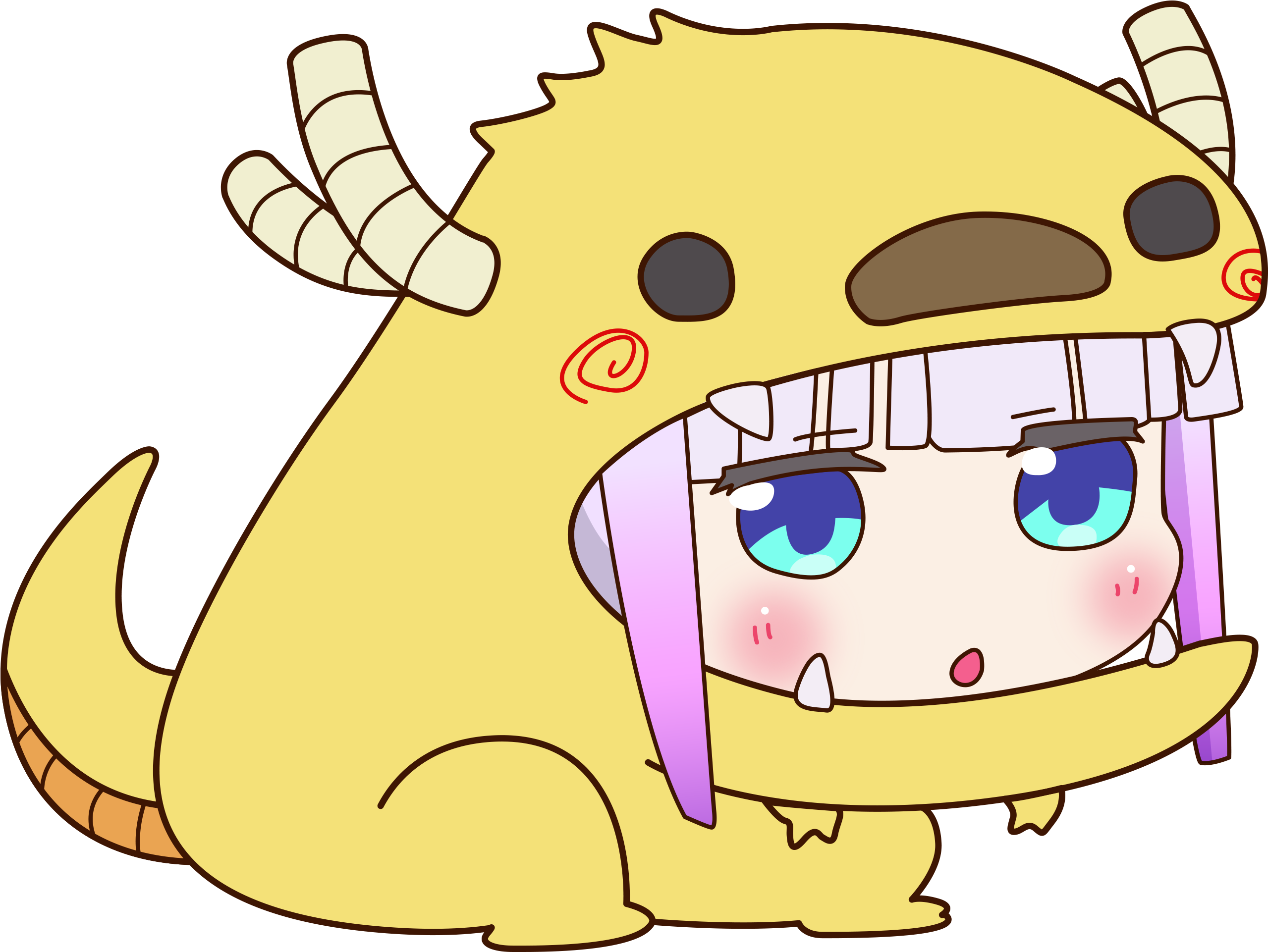 Download Png - Maid Dragon Png (2582x1943), Png Download