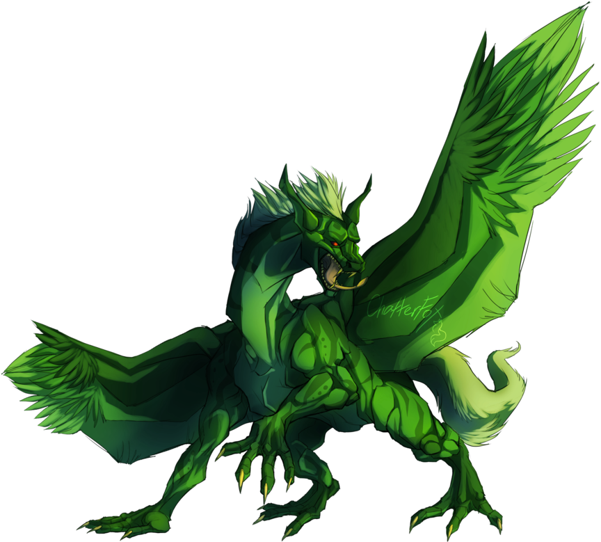 Green Dragon Png (900x793), Png Download