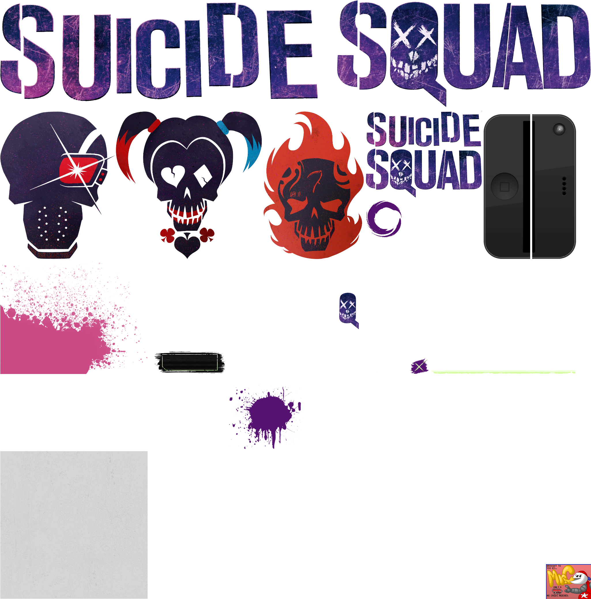 Click For Full Sized Image Menu Graphics - Suicide Squad - Face Tasse (2050x2079), Png Download