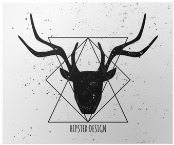 Ciervo Blanco Y Negro (400x400), Png Download