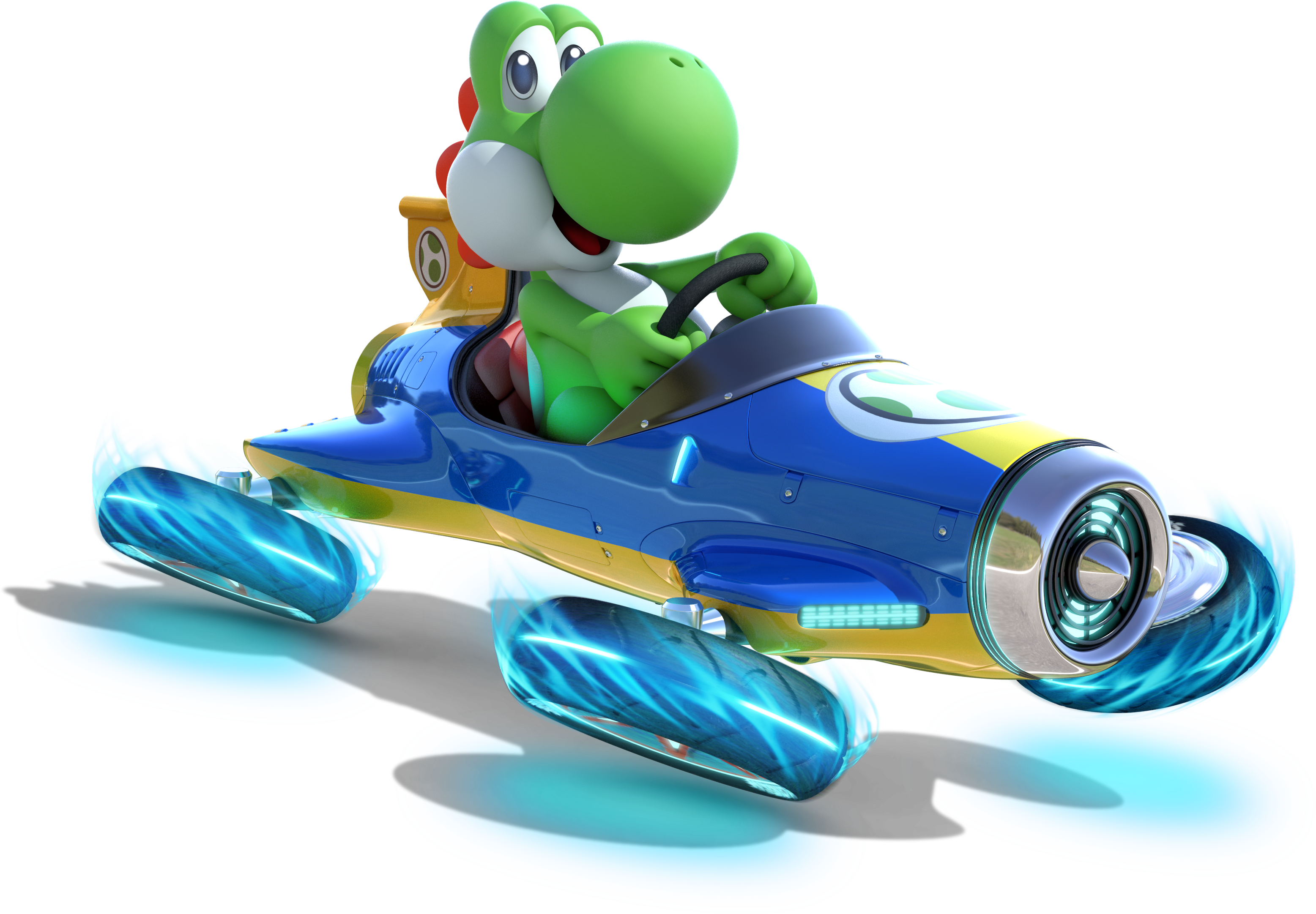 Yoshi - Mario Kart Characters Png (3113x2163), Png Download