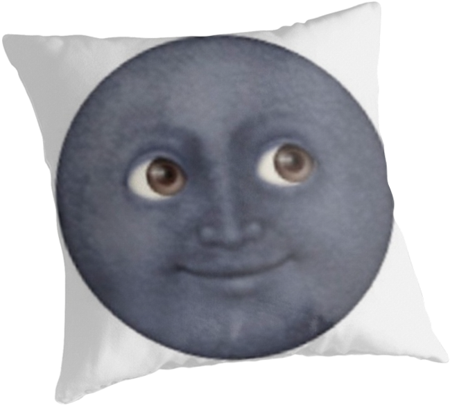Moon Emoji Pillows Download " - Christmas Moon Emoji Throw Blanket (875x875), Png Download