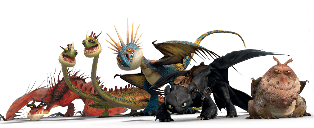 How To Train Your Dragon Transparent Images - Wandtattoo Dragons (1011x447), Png Download
