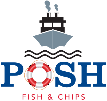 Posh Fish And Chips Shop In Peterborough - Fish And Chips Logo (411x385), Png Download